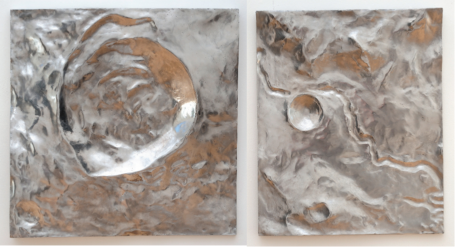 Christopher Badger, "Rima Dawes" and "Rima Hadley" cast aluminum Lunar Mirrors