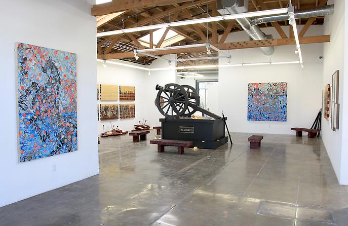 Installation shot of "Fallout" from Mark Moore Gallery, Los Angeles.  Source: www.markmooregallery.com