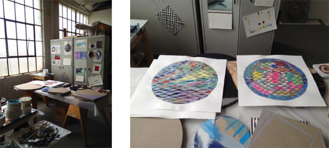 New works on paper in the studio of Pamela Jorden