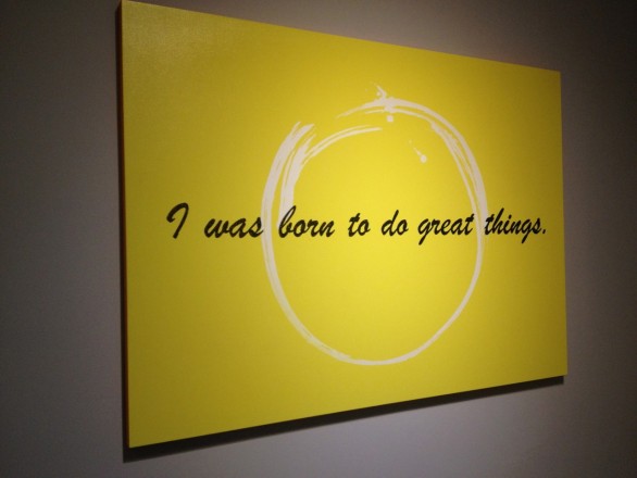 Mickalene Thomas 'I was Born to do Great Things' acrylic on canvas