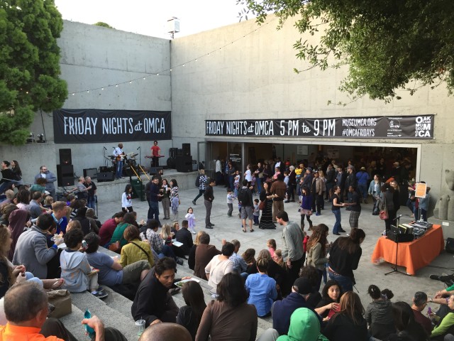 The scene at Friday Nights at OMCA