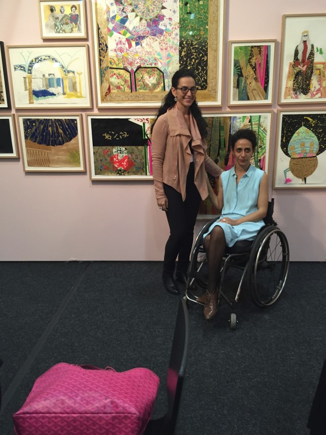 Artist Elham Rokni and dealer 