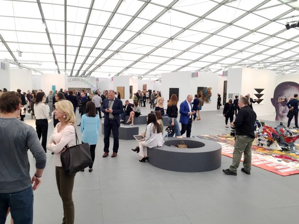 Interior view of Frieze New York art fair.