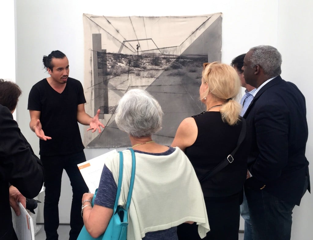 Rodrigo Valenzuela discusses his work on one of our VIP tours at Untitled, art.