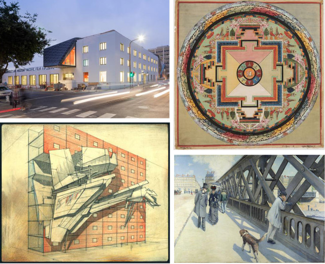 The new BAMPFA building and selection of works included in Architecture of Life. Images courtesy of BAMPFA.