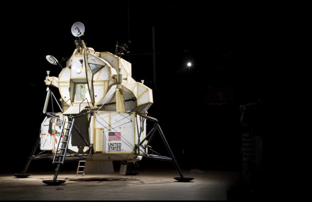 Tom Sachs "Landing Exploration Module" installation view. Image courtesy of the artist and YBCA.